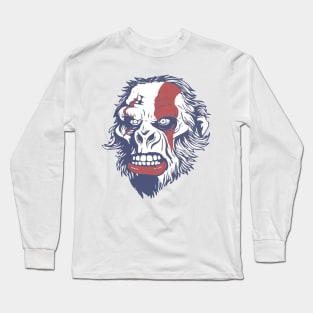 monkey with red tattoo Long Sleeve T-Shirt